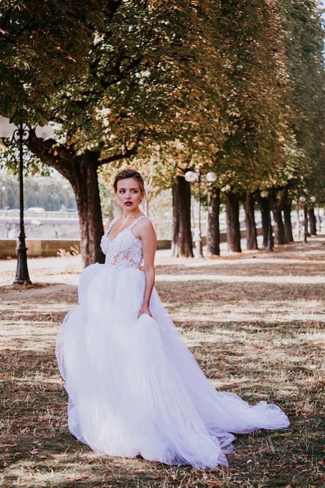 Vestido de novia de Johanna Marcé, corte Princesa