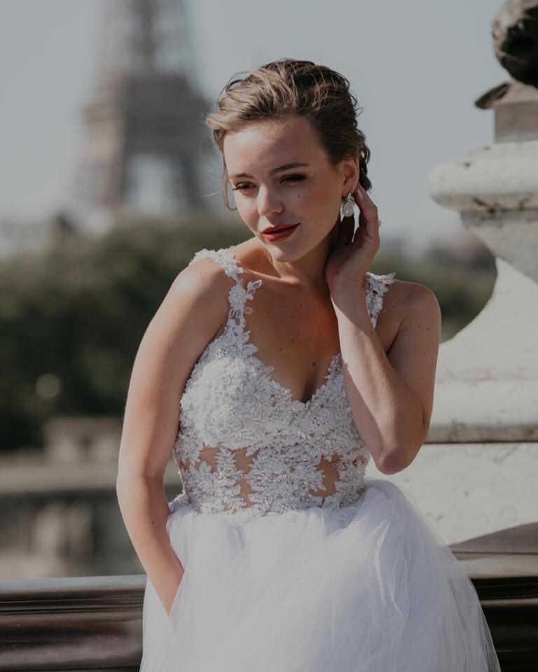 Vestido de novia de Johanna Marcé, corte Princesa