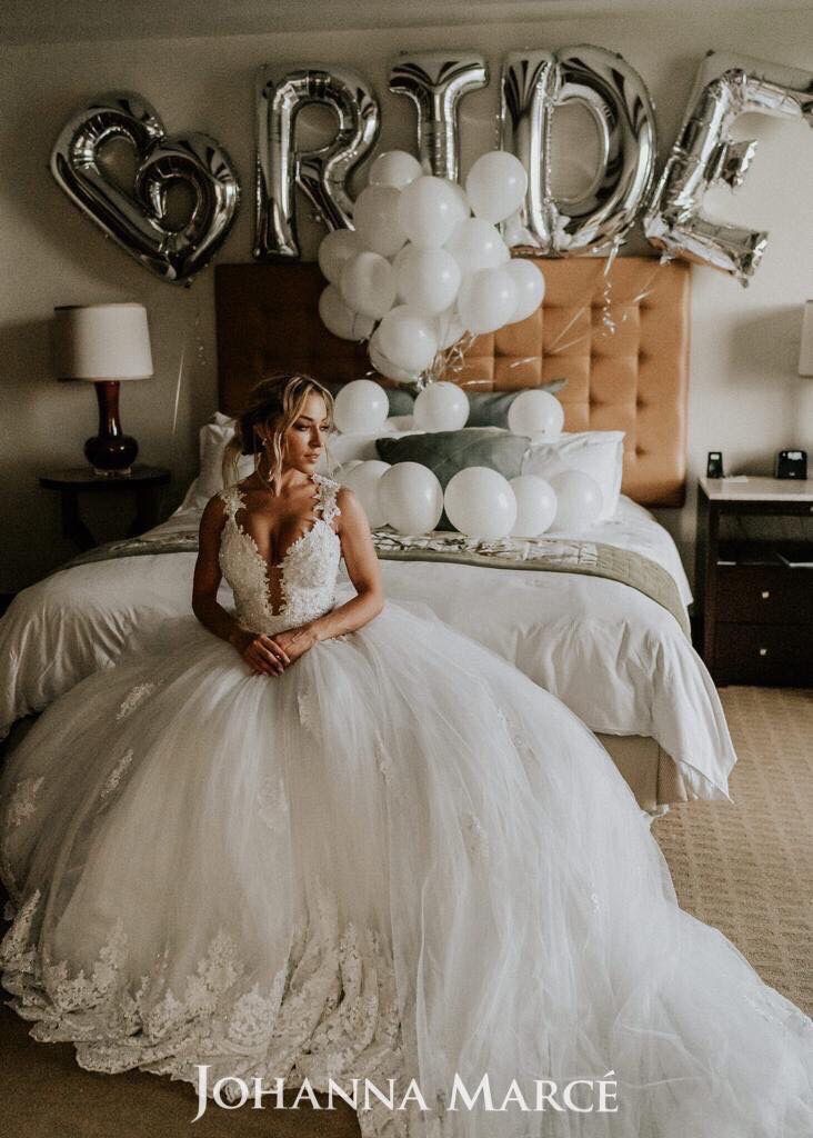 Vestido de novia de Johanna Marcé, corte Princesa